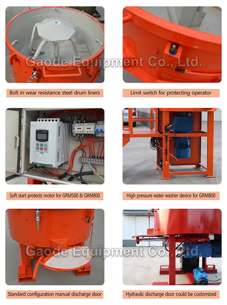 GAODETEC GRM500 Easy-Maintain Refractory Pan Mixer For On-Site Operation